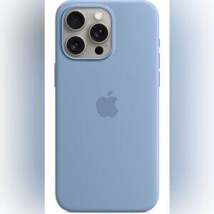Apple iPhone 15 Pro Max Silicone Case with MagSafe - Winter Blue
